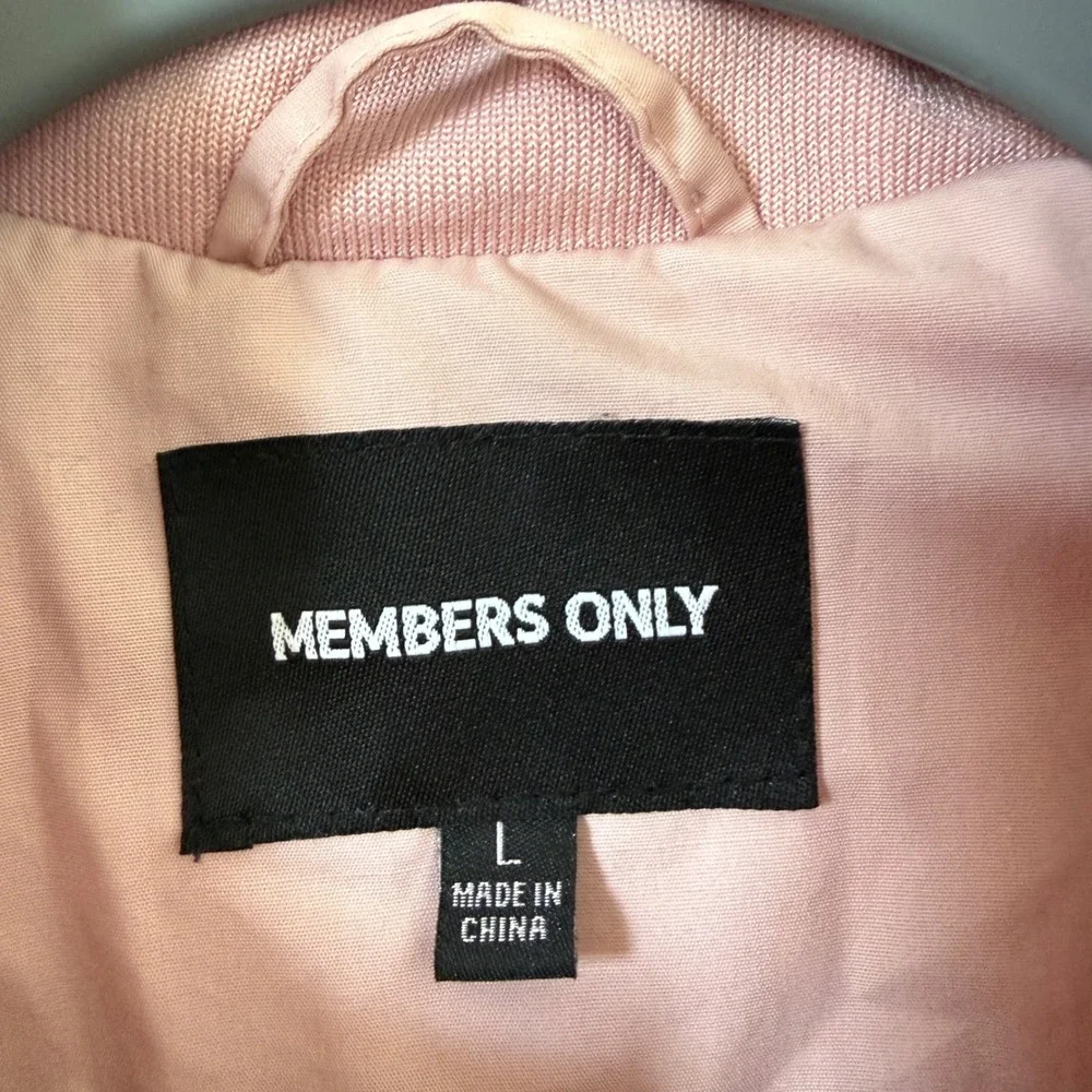 Members Only Iconic Racer Jacket Blush Pink Men's Large bomber streetwear